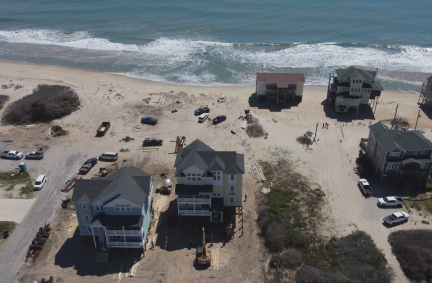 Buxton is moving homes, tearing others down as the ocean closes in