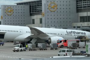 Lufthansa employees injured after the nose of Boeing plane falls to the ground at Frankfurt airport