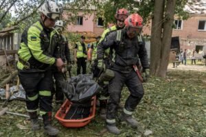Russia strikes an apartment building in the Ukrainian city of Kharkiv and 1 person is killed