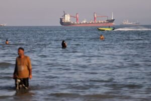An oil tanker navigates the Strait of Hormuz&hellip;