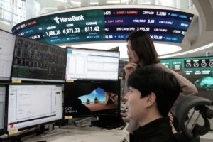 Asian shares mostly decline with…